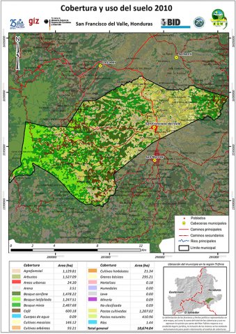 cobertura y uso del suelo san francisco del valle honduras 2010